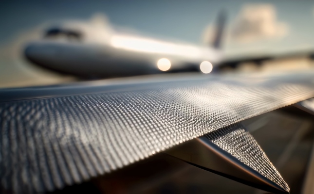 Airplane wing component made with carbon fiber composites. (SABIC)